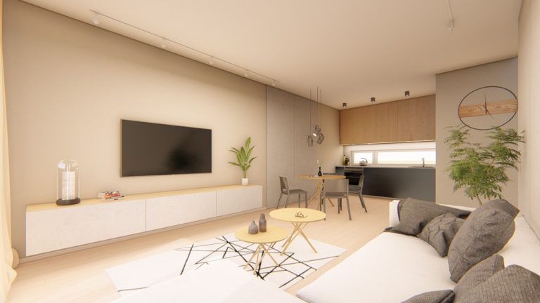 3D vizualizácie interiérov - obývačka