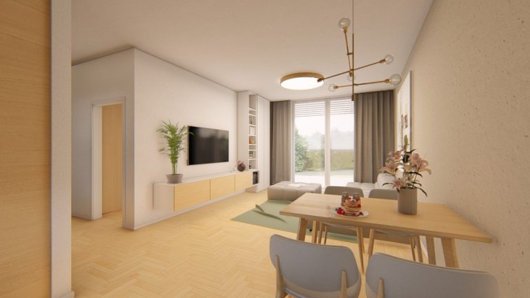 3D vizualizácie interiérov - obývačka