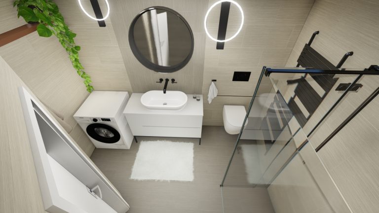 3D vizualizácie interiérov - kúpeľňa